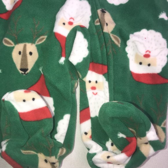 NWt carters santa sleeper pj pajamas NB newborn 0M - Picture 4 of 6